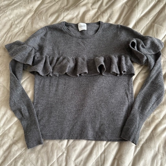 Madeleine Thompson Cashmere Ruffle Crewneck Size Medium - Picture 1 of 8